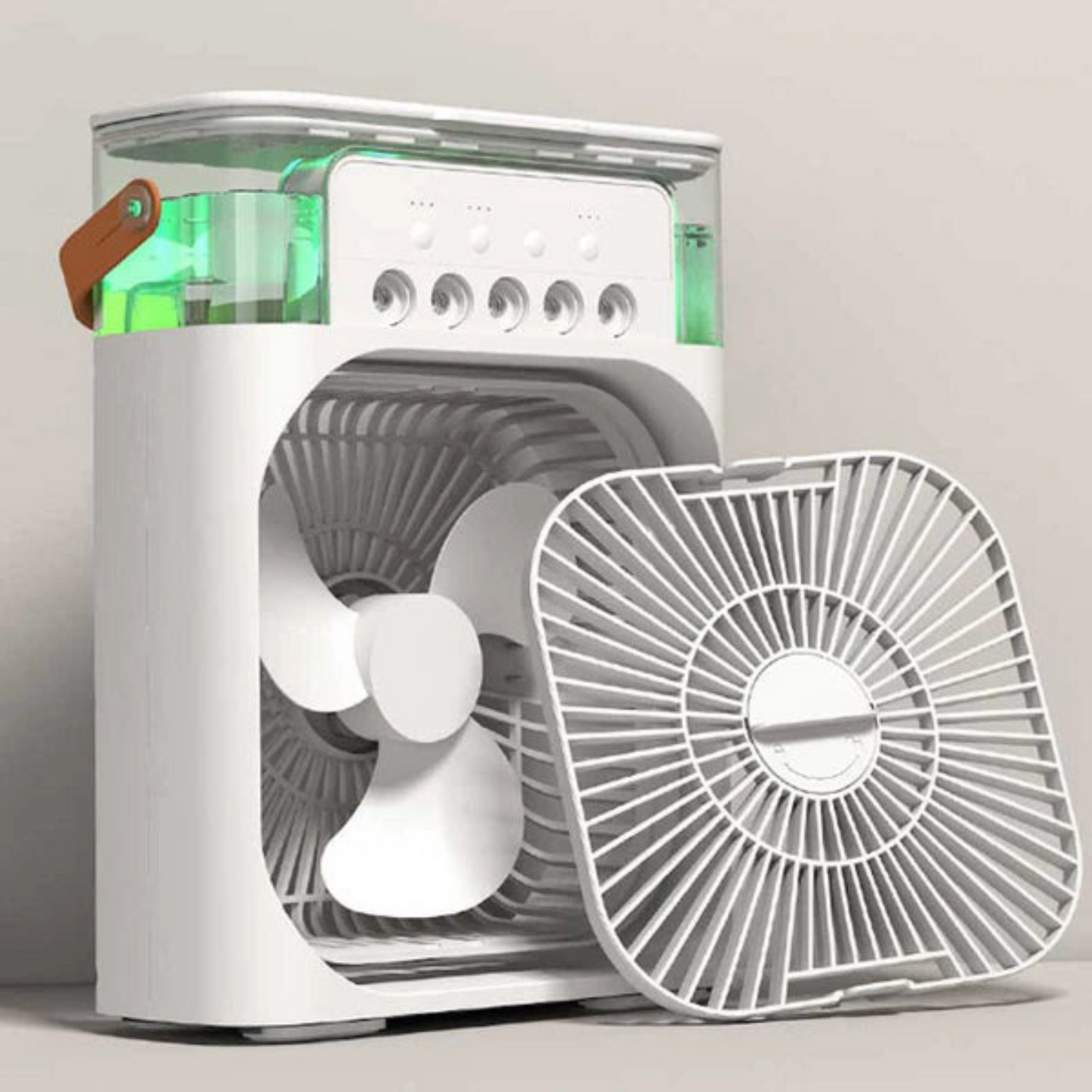 5-in-1 Mini Air Cooler & Humidifier with LED & Aroma Function (Type-C Powered)